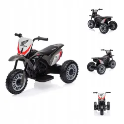Babymix - Honda CRF 450R pojazd na akumulator - motocykl dla malucha | GREY